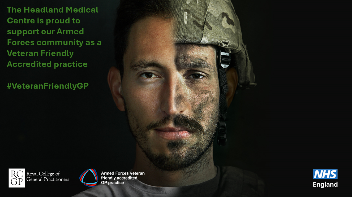 The Headland Medical Centre is proud to support our Armed Forces community as a Veteran Friendly Accredited practice #VeteranFriendlyGP